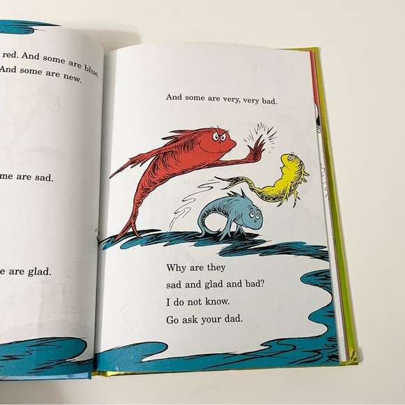 Dr Seuss One Fish Two Fish Red Fish Blue Fish Party Edition 50 Years Book - Picture 10 of 16